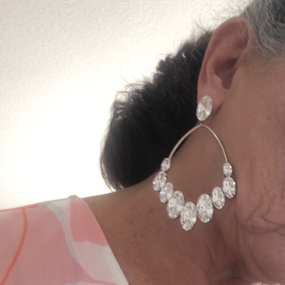 **Stunning** Isabel Marant silver crystal earrings